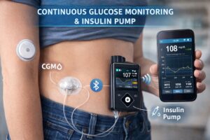 دستگاه‌های تشخیص قند خون پیوسته (CGM) و پمپ انسولین